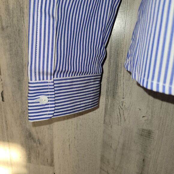 Avec Les Filles Ruffled Button Up Long Sleeve Shirt NWT - Picture 9 of 12